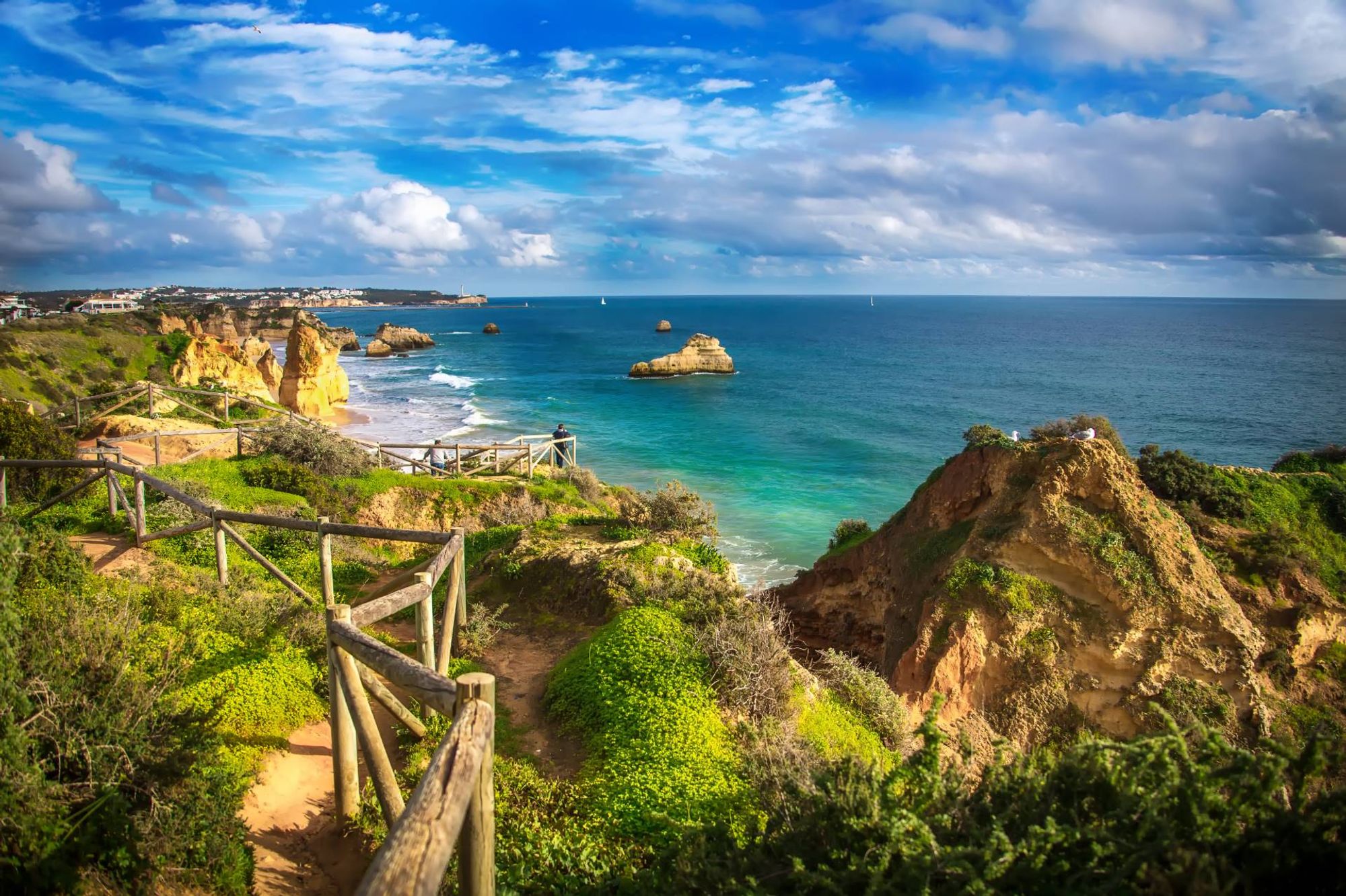 Une toile de fond captivante du centre Portimao