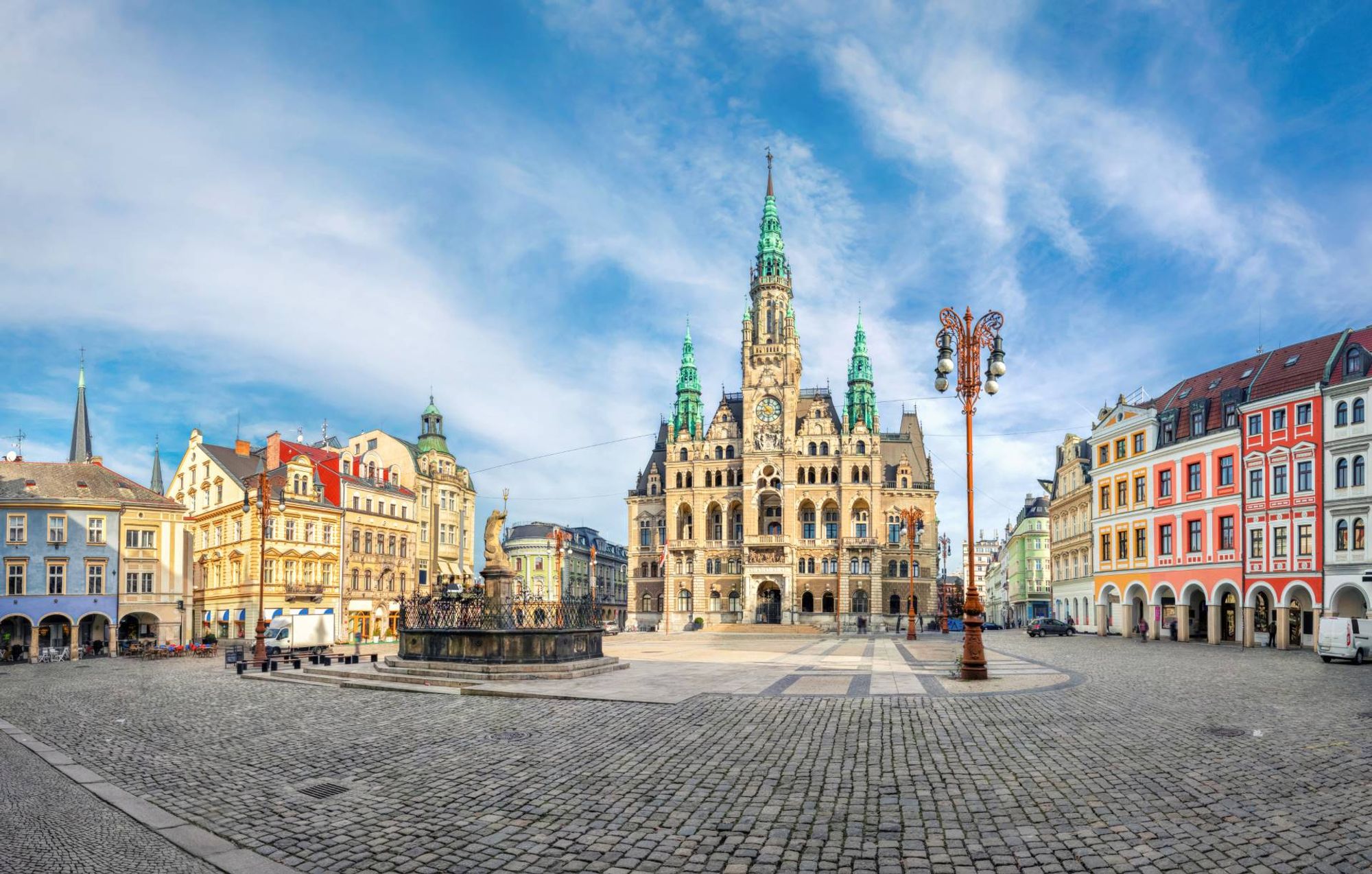 中心部の魅惑的な背景 Liberec