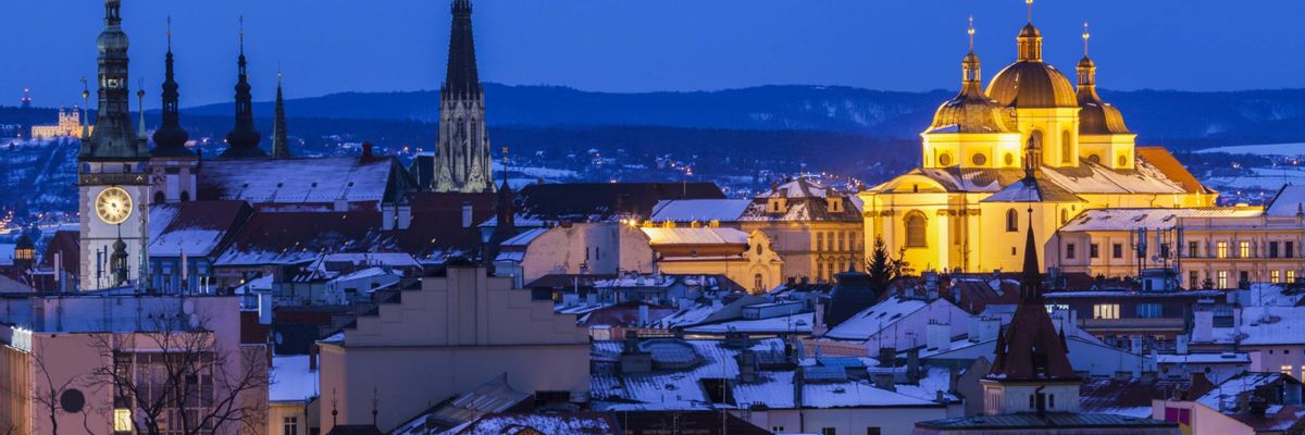 Eine schöne Aussicht vom Zentrum aus Olomouc