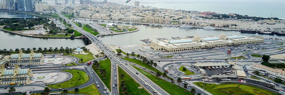 A beautiful view from within central Sharjah-mobile