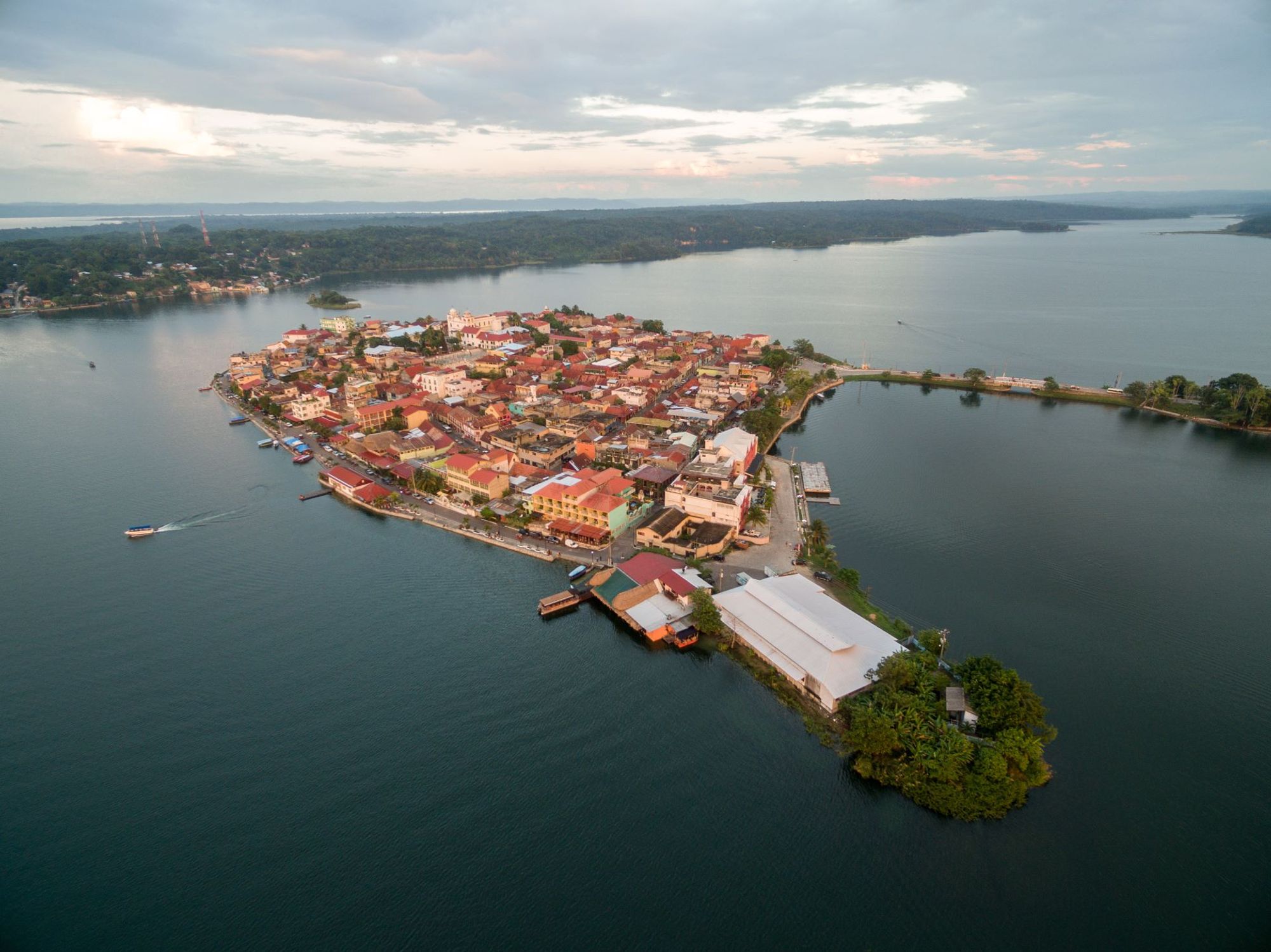 Letras Peten station within Flores, Guatemala