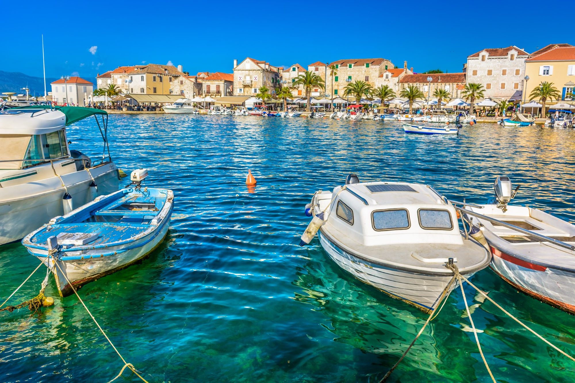 Supetar station within Supetar, Brac Island, Croatia