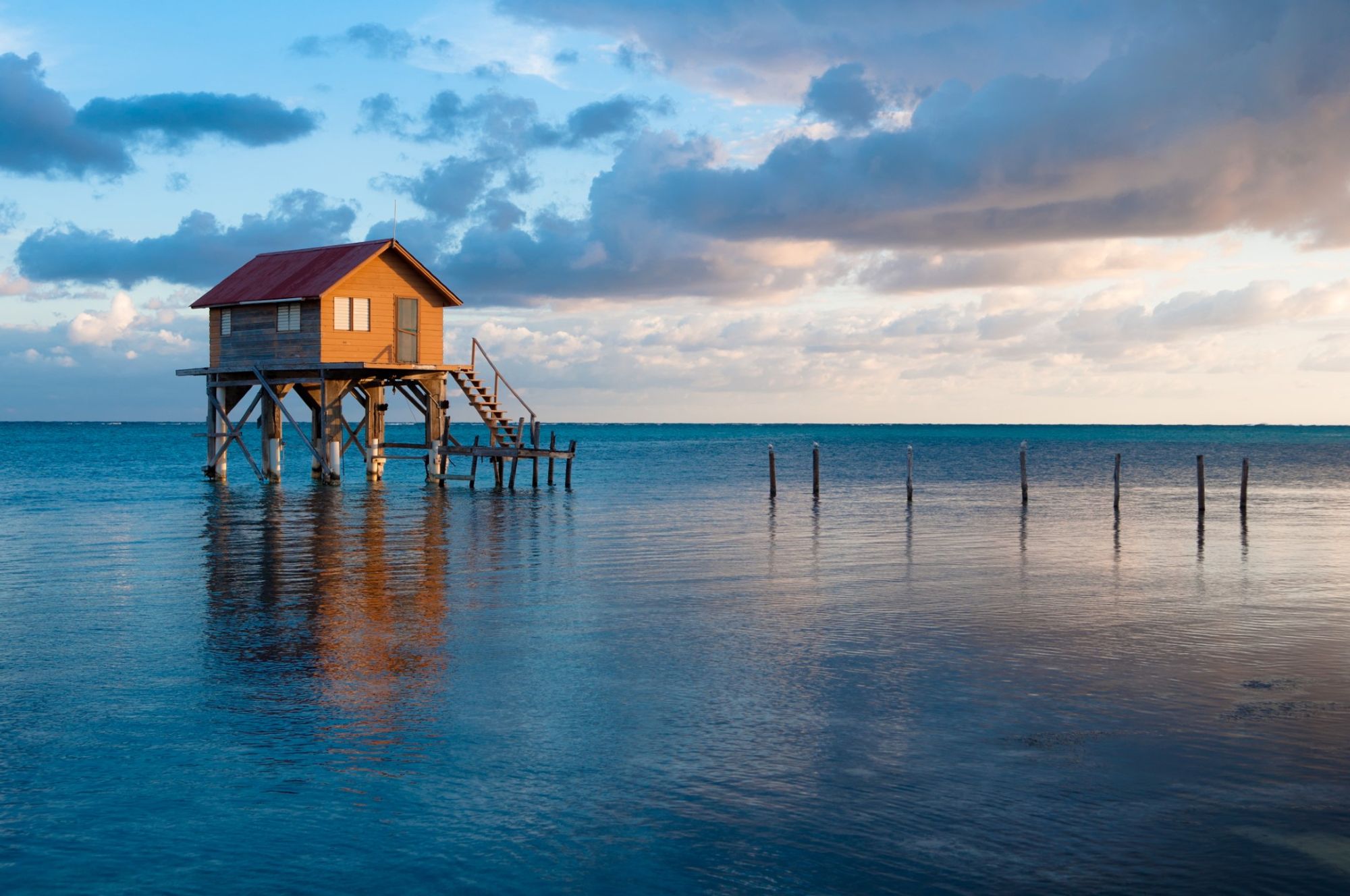 A captivating backdrop of central Ambergris Caye