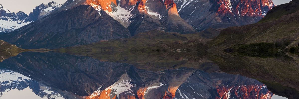 A beautiful view from within central Torres del Paine-mobile