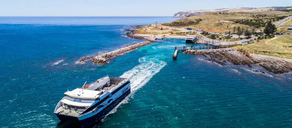 Sealink Kangaroo Island Fahrgäste werden an ihr Ziel gebracht