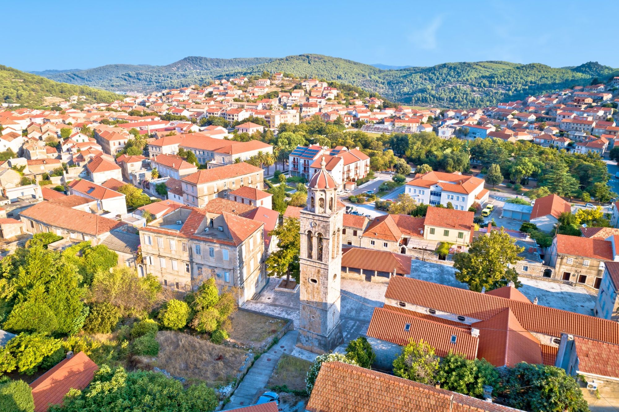 A captivating backdrop of central Blato