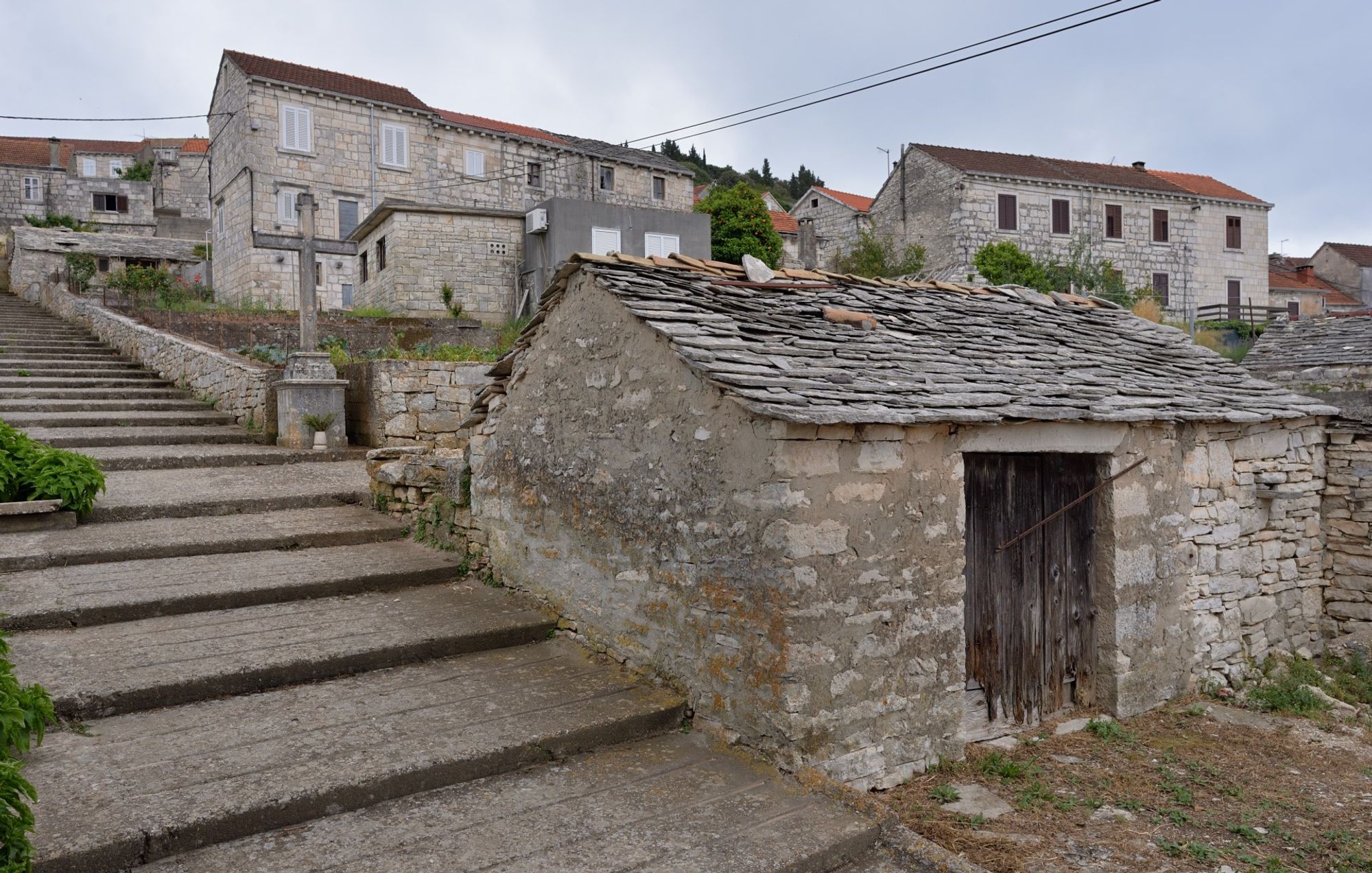 Zrnovo station within Zrnovo, Korcula Island, Croatia