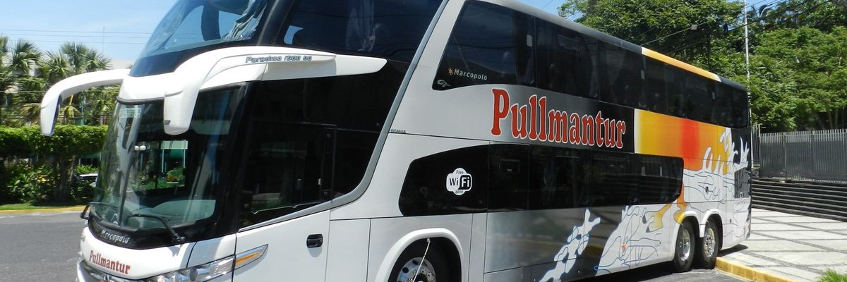 Pullmantur bringing passengers to their travel destination