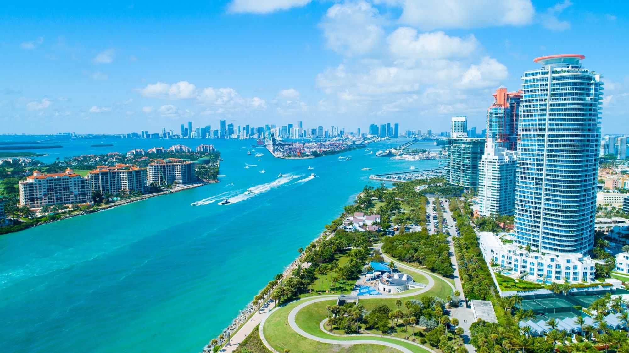 A captivating backdrop of central Miami