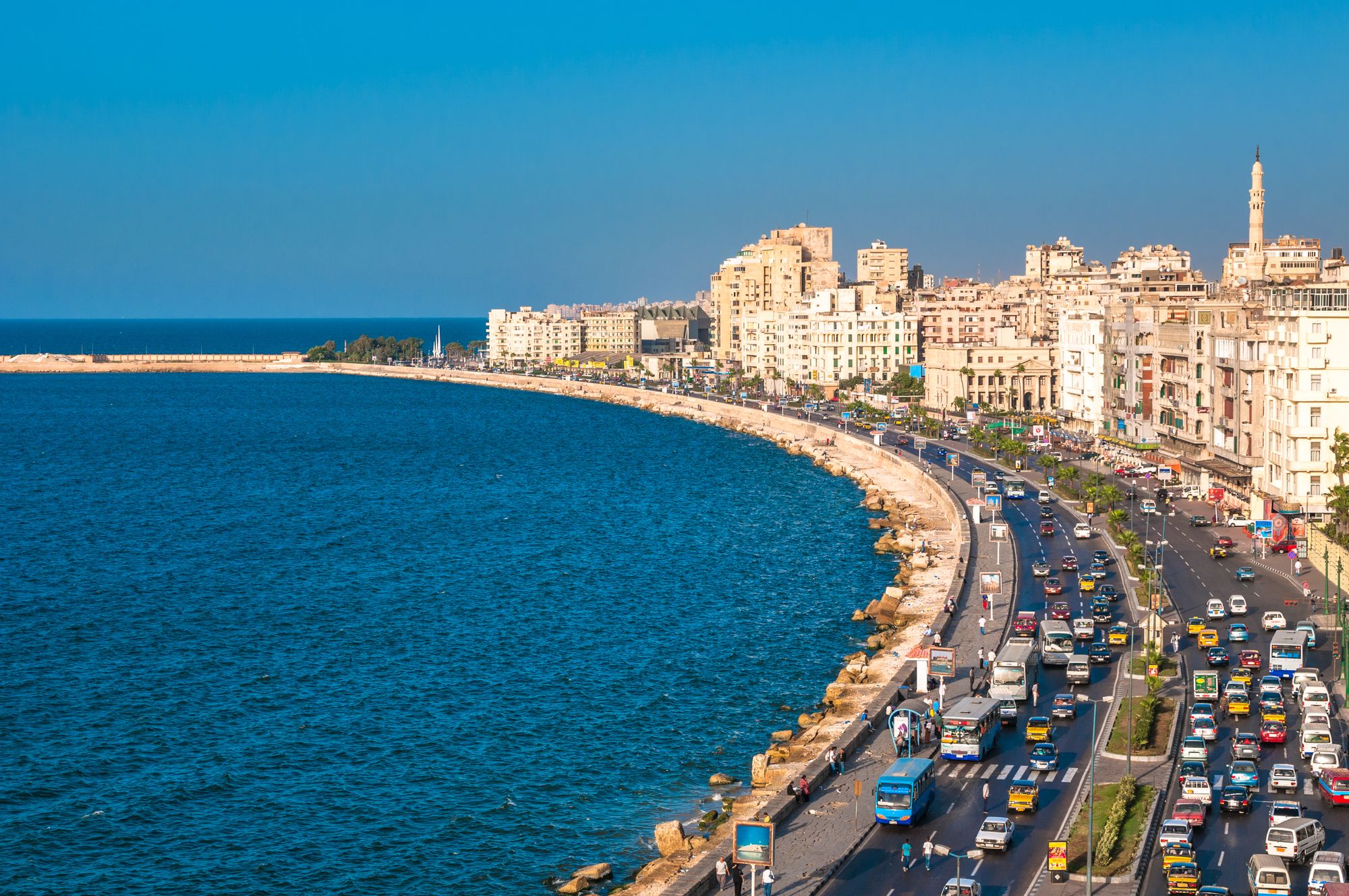 Go Bus - Smouha estação dentro de Alexandria, Egypt