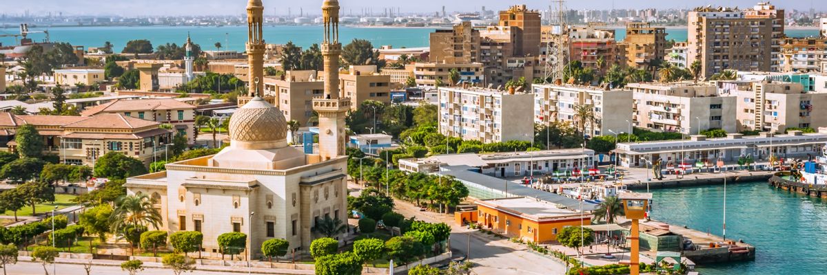 Eine schöne Aussicht vom Zentrum aus Port Said-mobile