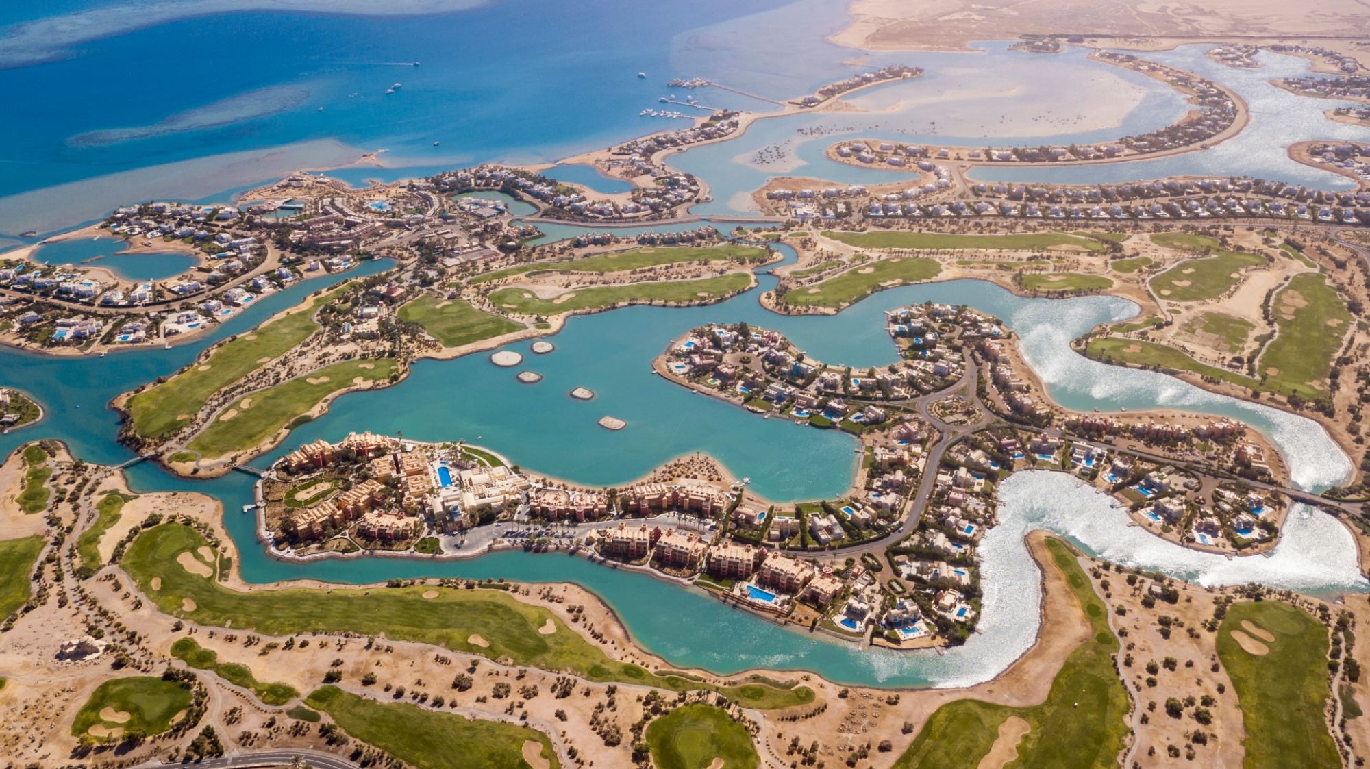 A captivating backdrop of central El Gouna