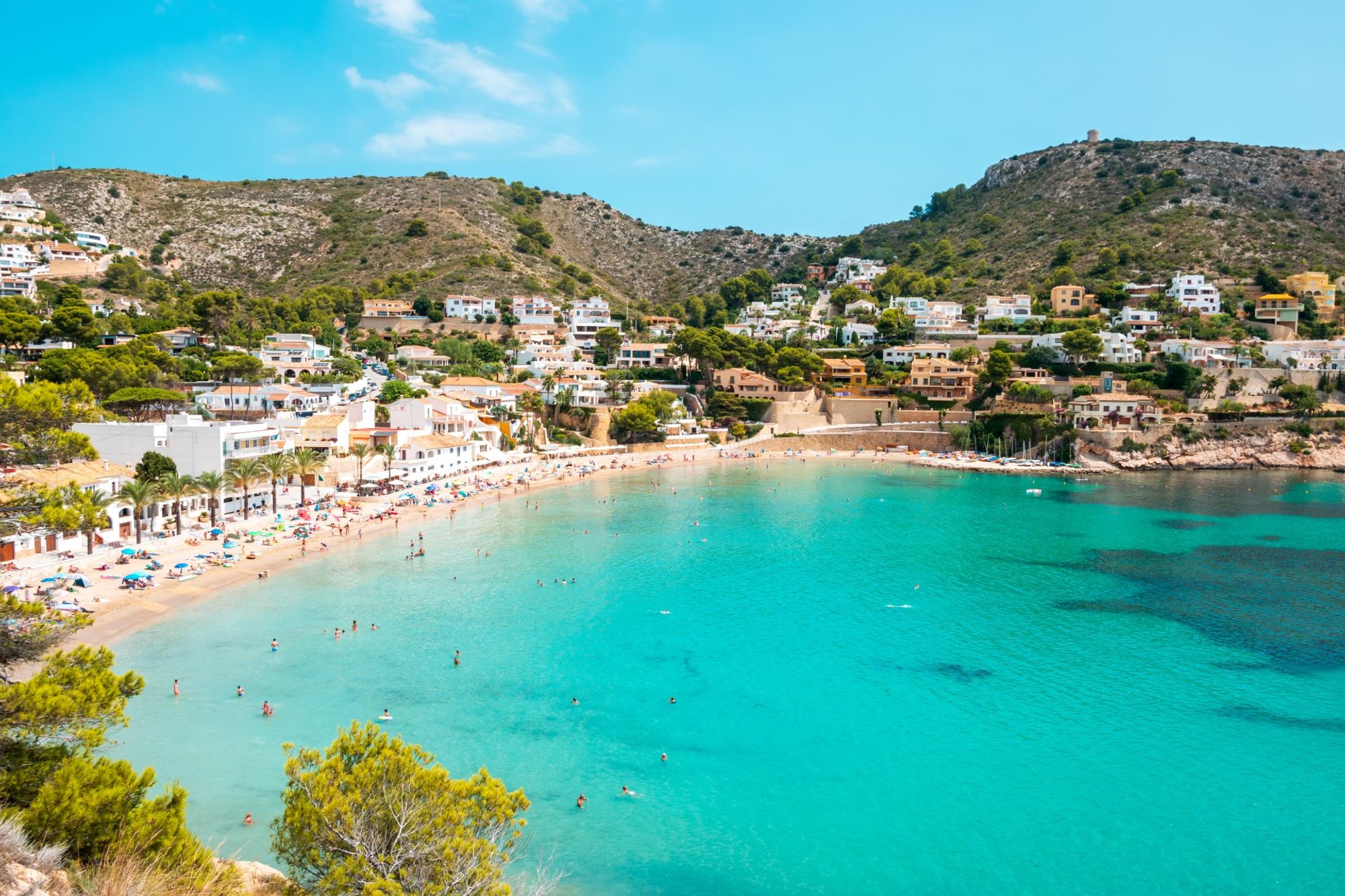 Een innemende achtergrond van centraal Moraira