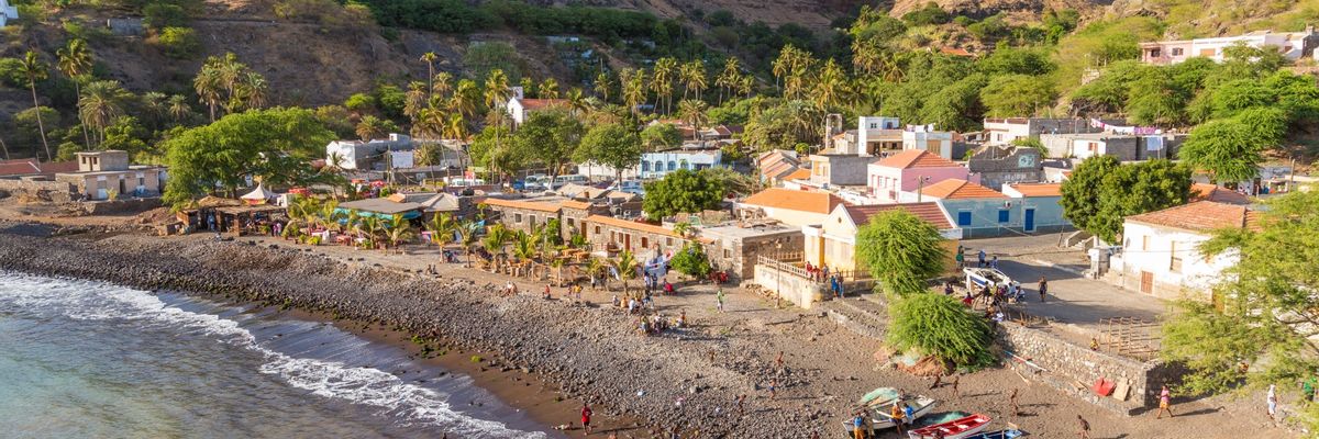 Ein reizvoller Blick aus dem Zentrum Cape Verde