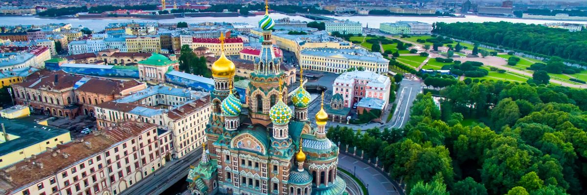 A captivating backdrop of central Saint Petersburg
