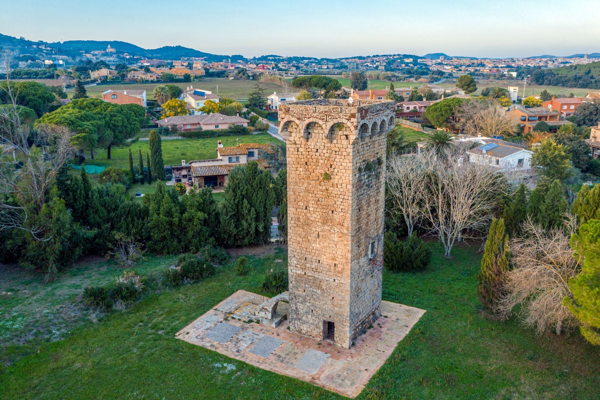 Mont-ras Avinguda de Catalunya Bahnhof innerhalb des Zentrums Mont ras, Spain