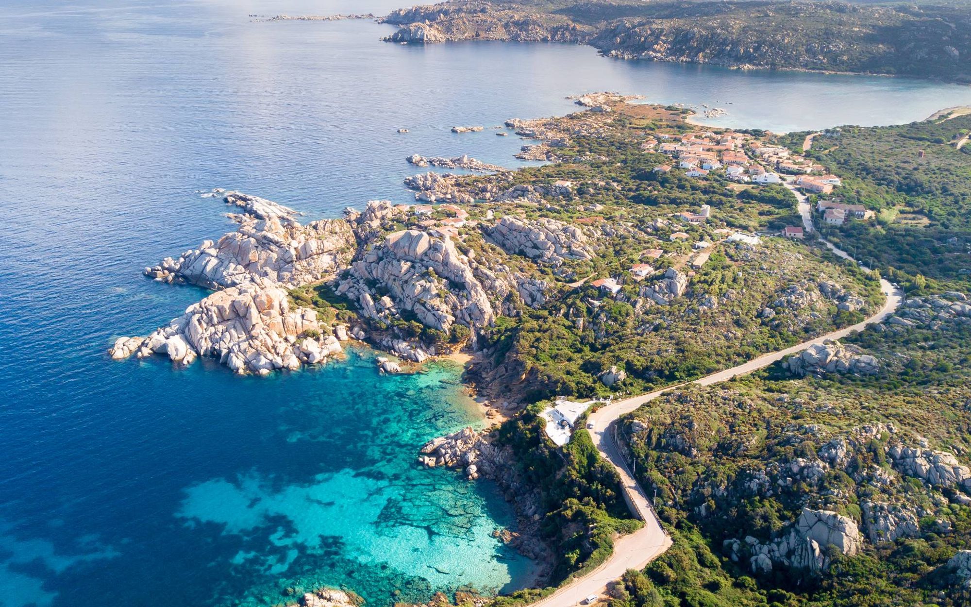 Een innemende achtergrond van centraal Santa Teresa Gallura