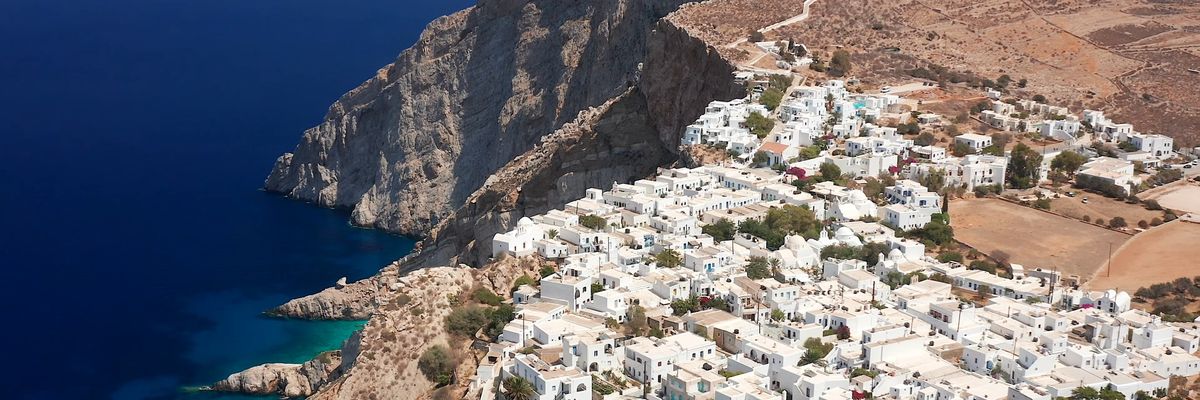 A beautiful view from within central Folegandros