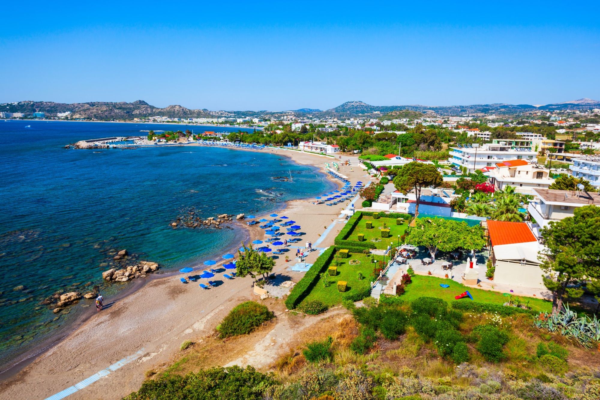 A captivating backdrop of central Faliraki, Rhodes