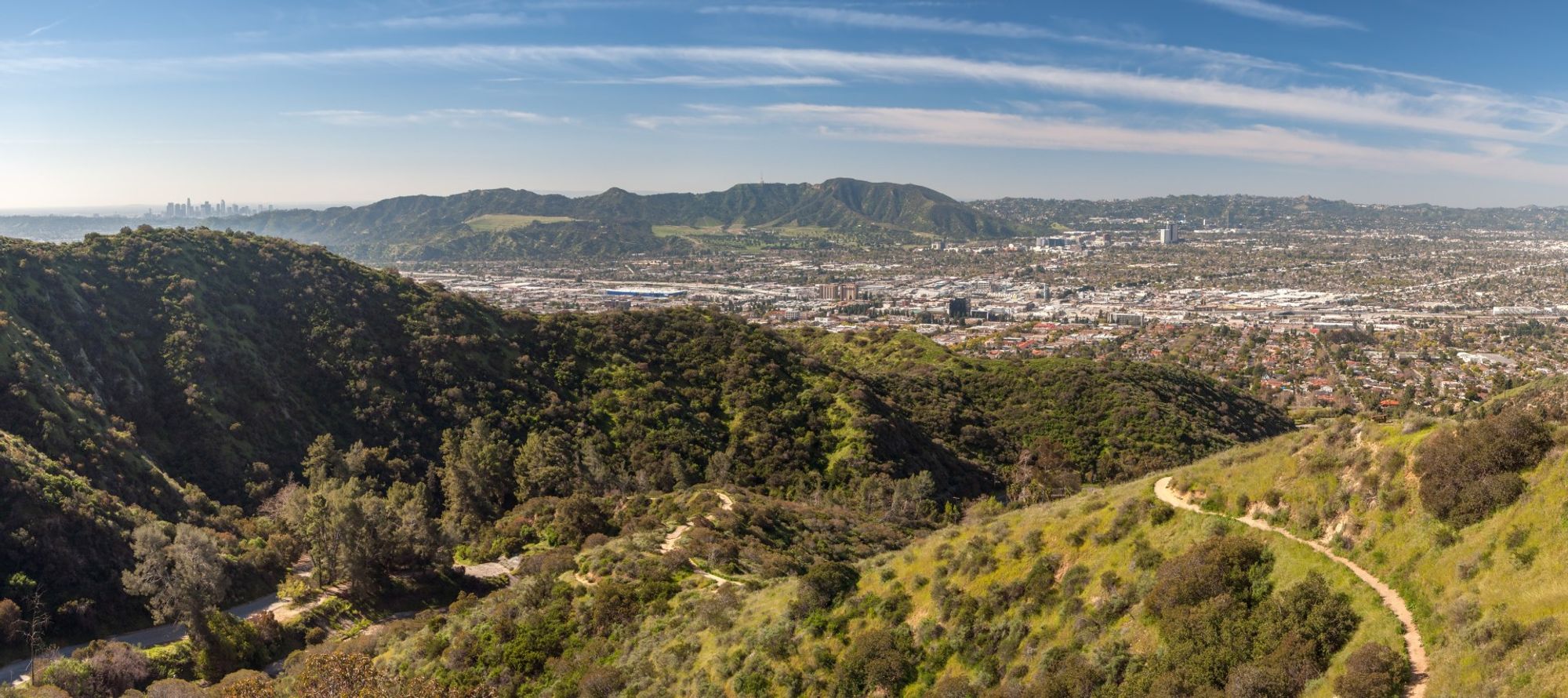 A captivating backdrop of central Burbank