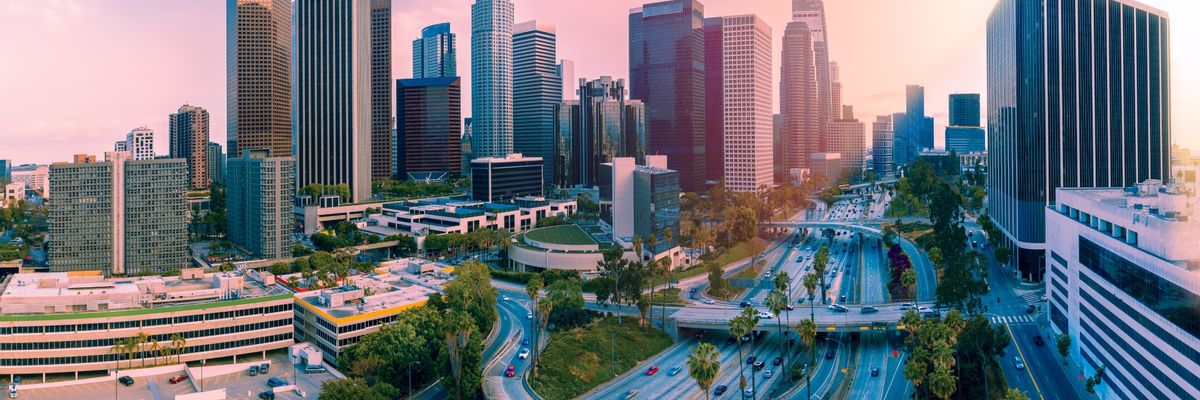 Eine schöne Aussicht vom Zentrum aus Los Angeles-mobile