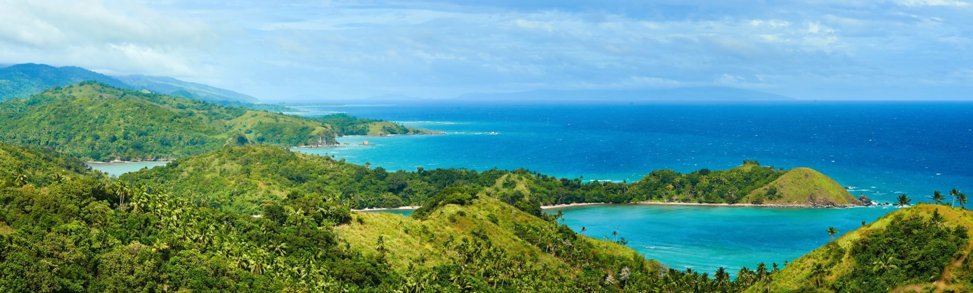 Une toile de fond captivante du centre Odiongan, Tablas Island