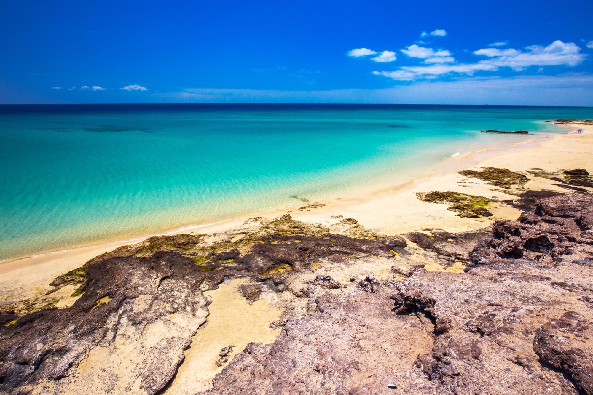 중앙의 매혹적인 배경 Costa Calma, Fuerteventura