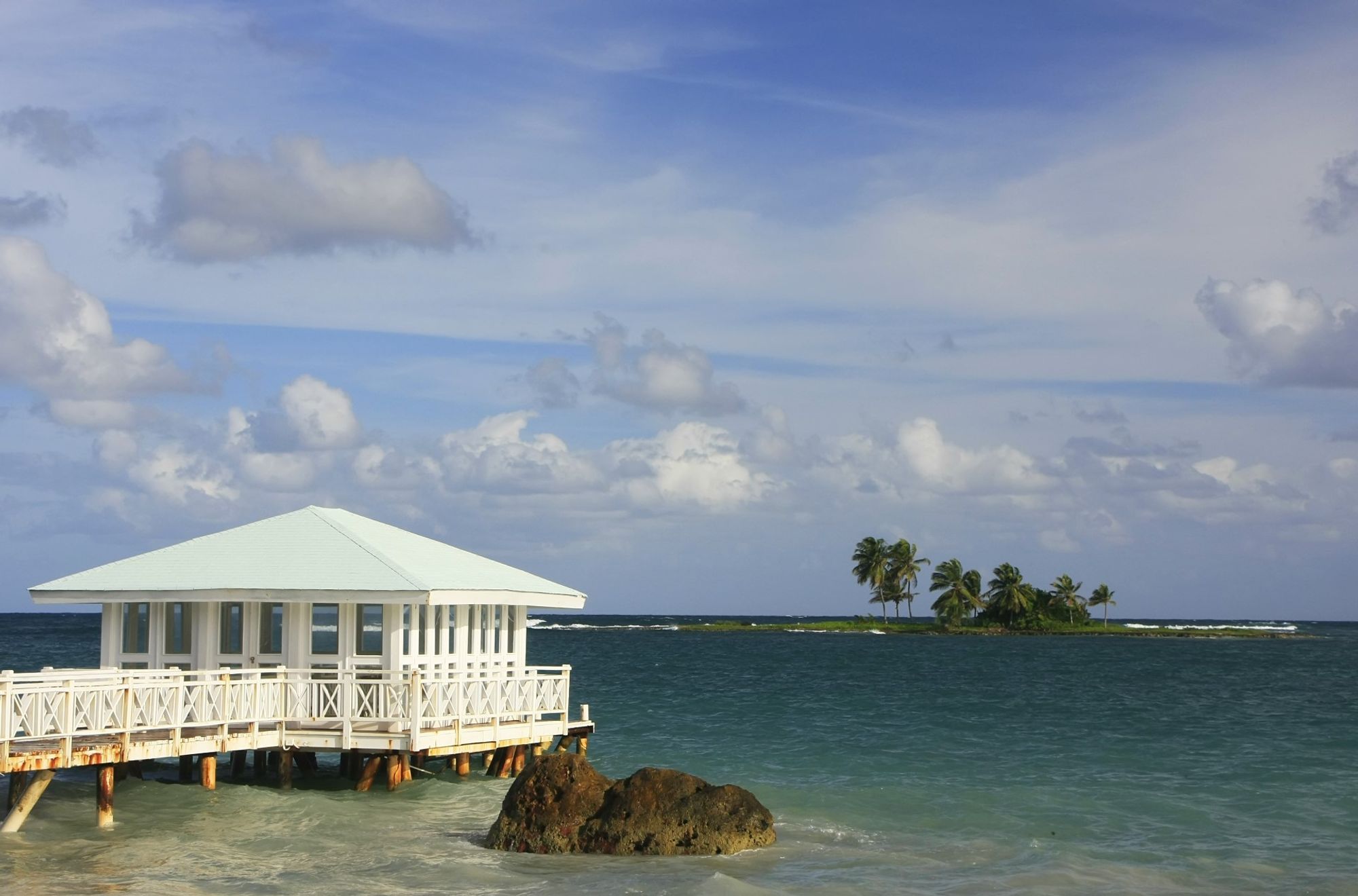 Um pano de fundo cativante do centro de Las Galeras