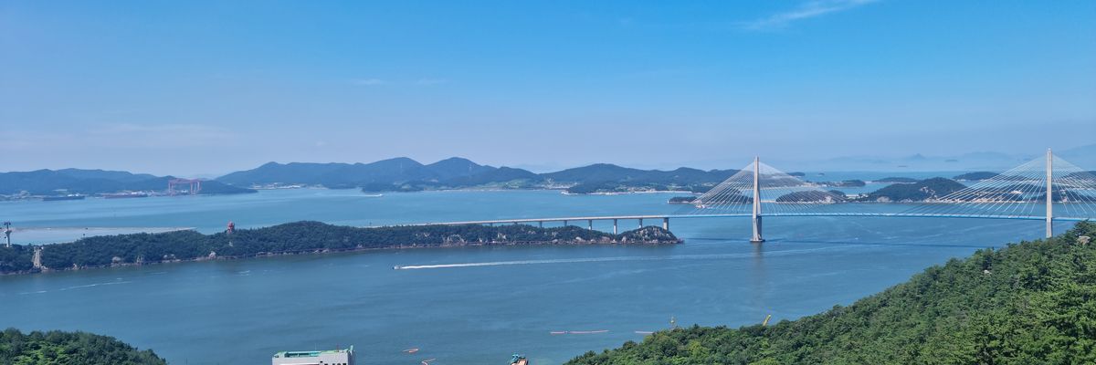 A captivating backdrop of central Mokpo