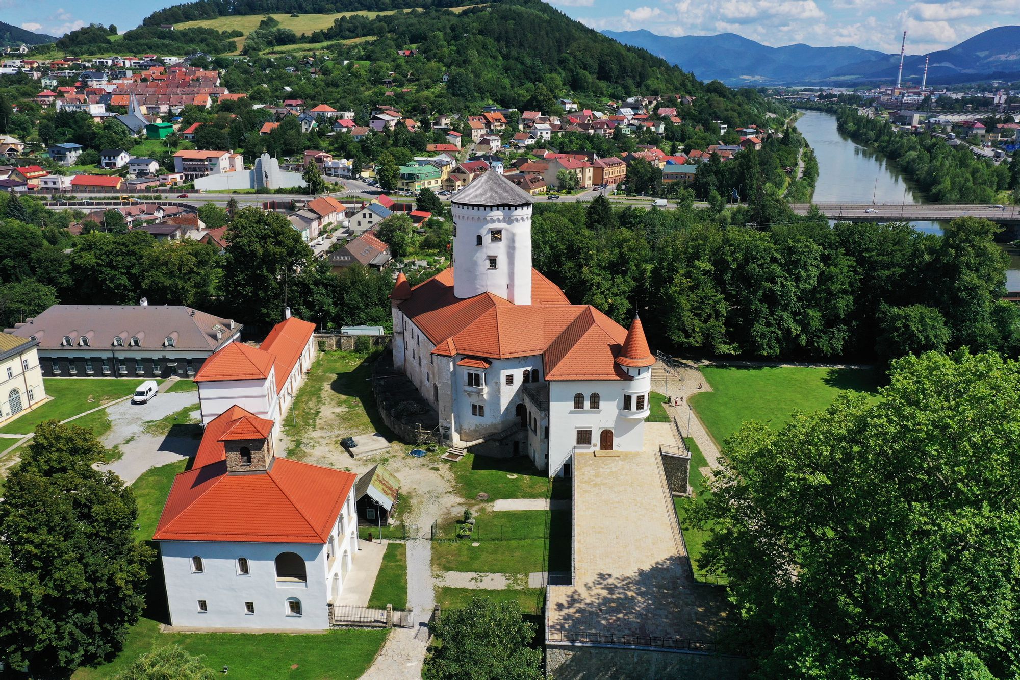 Um pano de fundo cativante do centro de Zilina