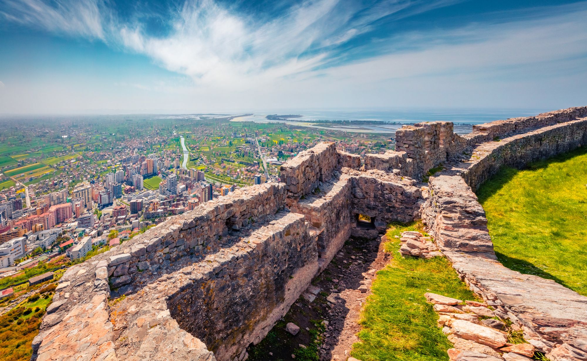 A captivating backdrop of central Lezhe