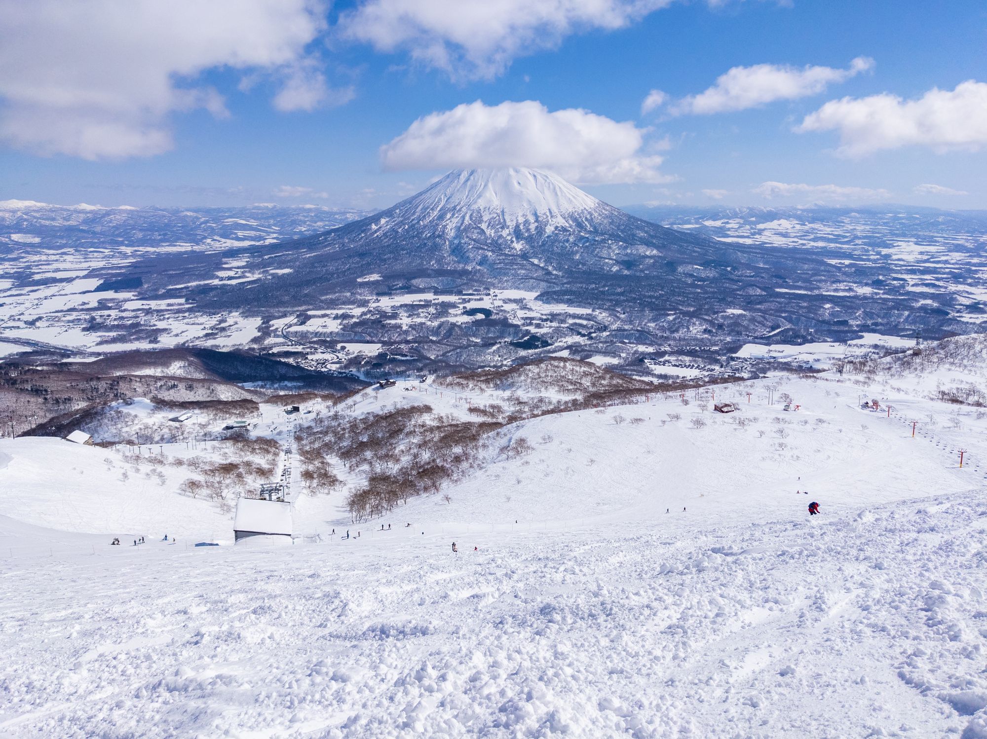 ฉากหลังที่มีเสน่ห์ของใจกลางเมือง Niseko