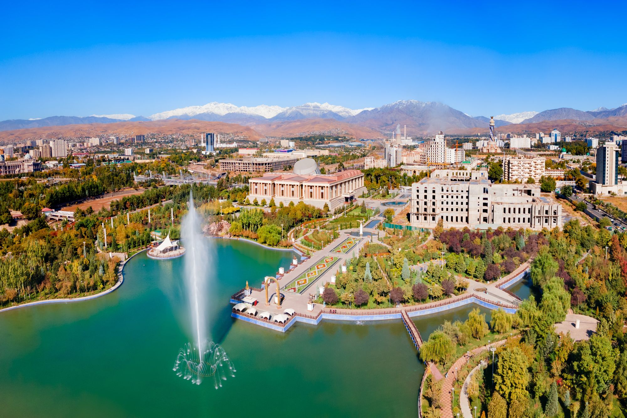 A captivating backdrop of central Dushanbe