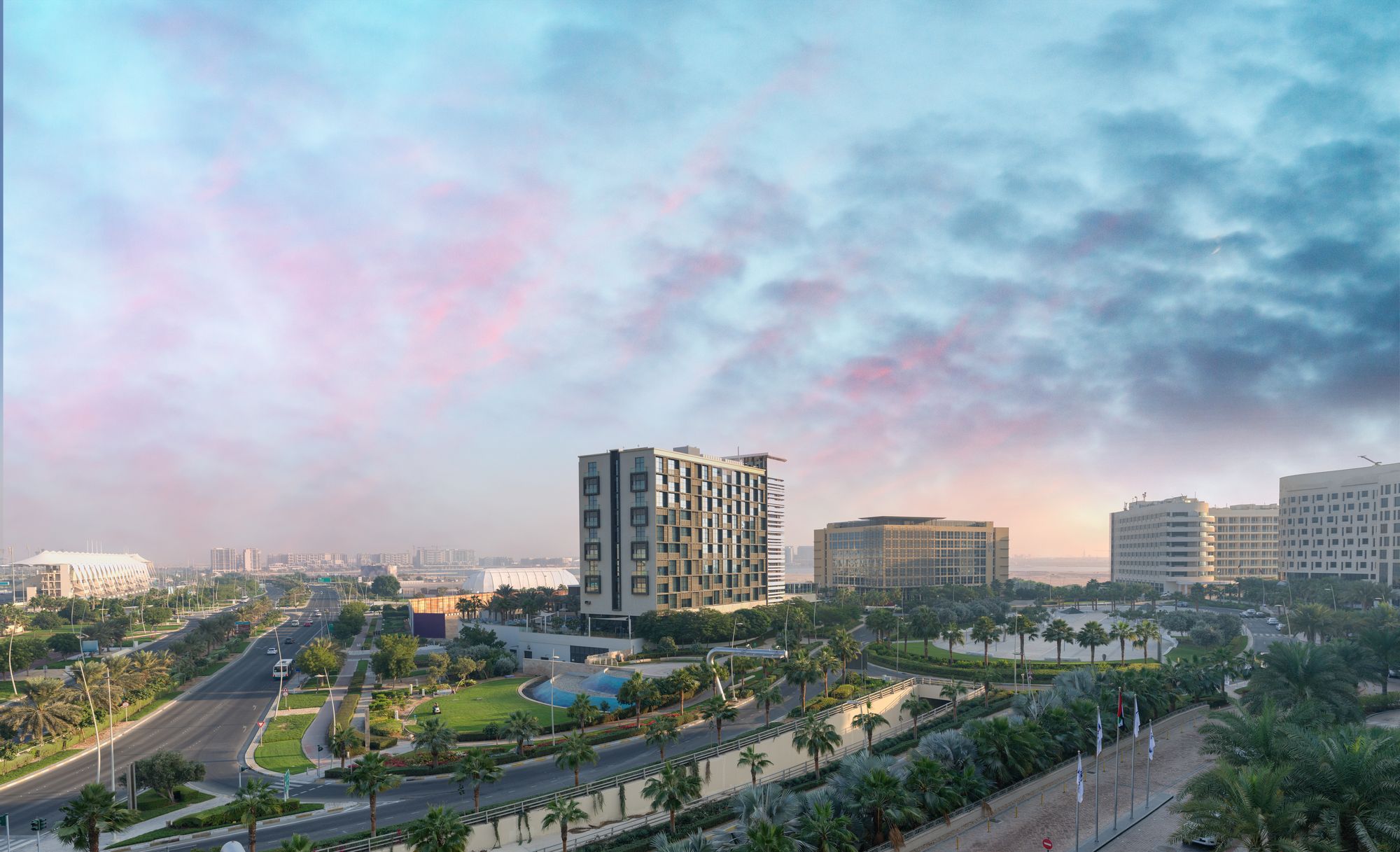 A captivating backdrop of central Yas Island