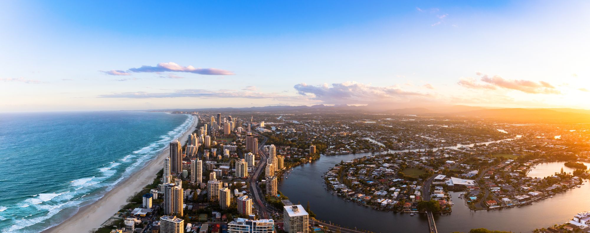 A captivating backdrop of central Broadbeach