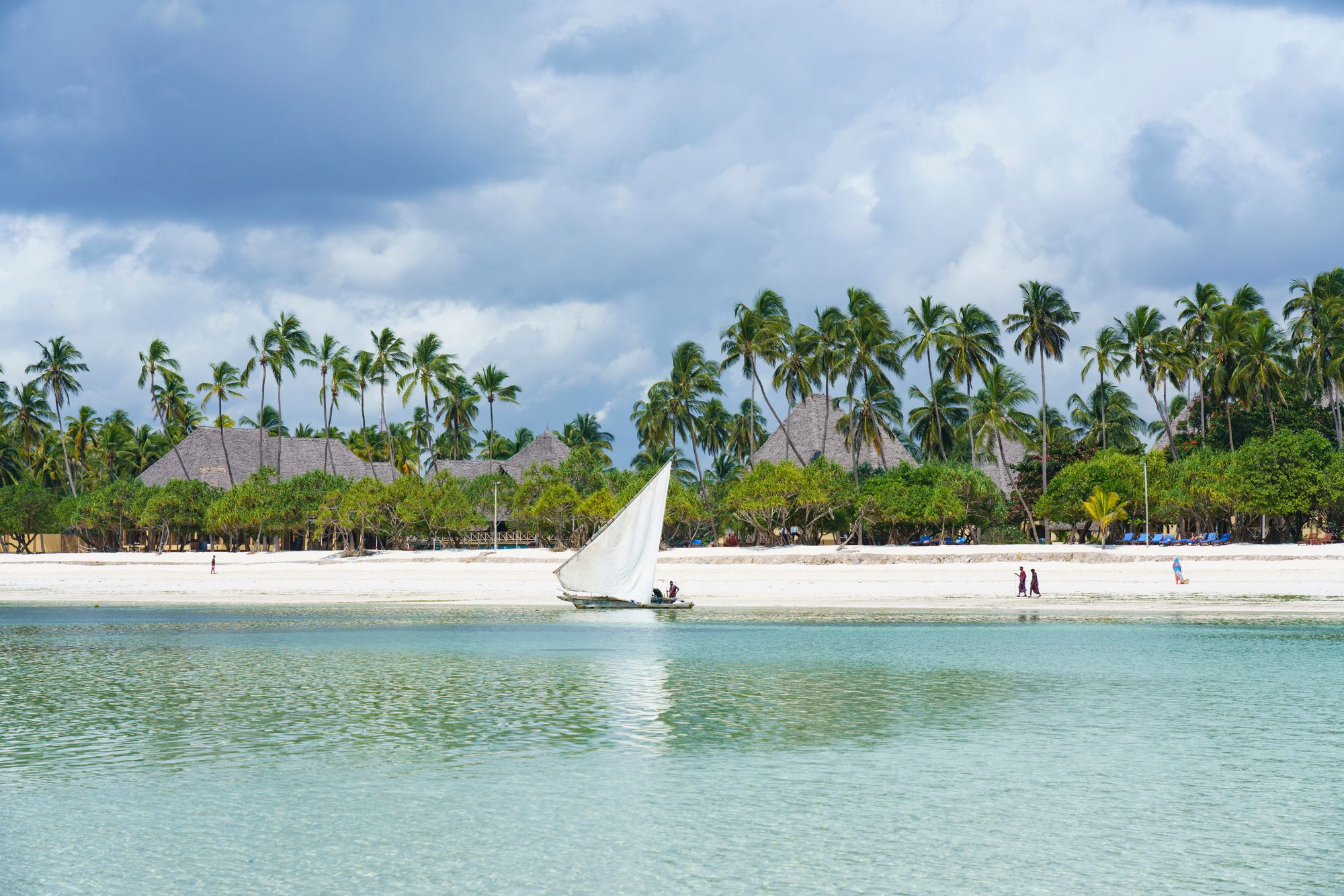 중앙의 매혹적인 배경 Kiwengwa, Zanzibar Island