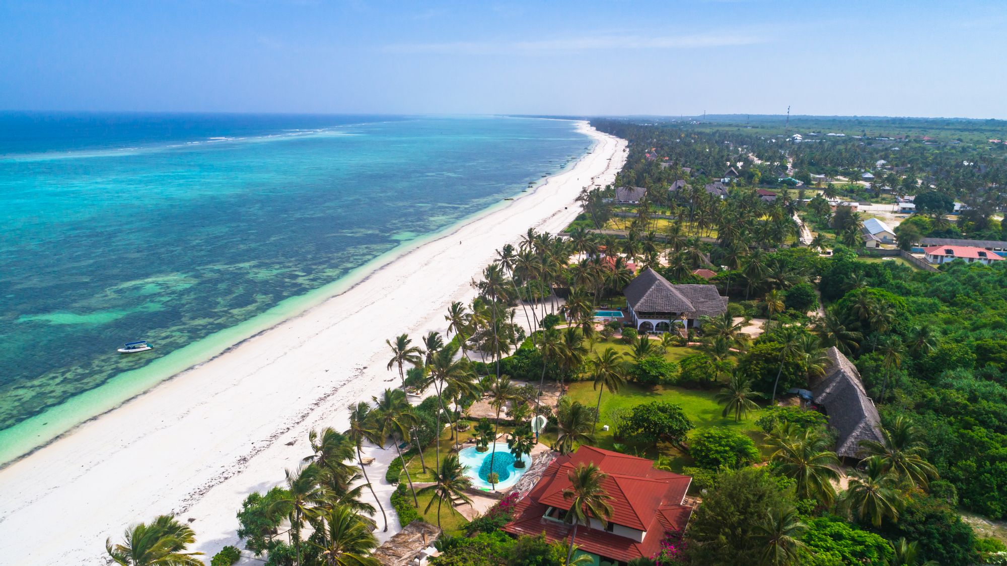 Un cautivador telón de fondo del centro Matemwe, Zanzibar Island