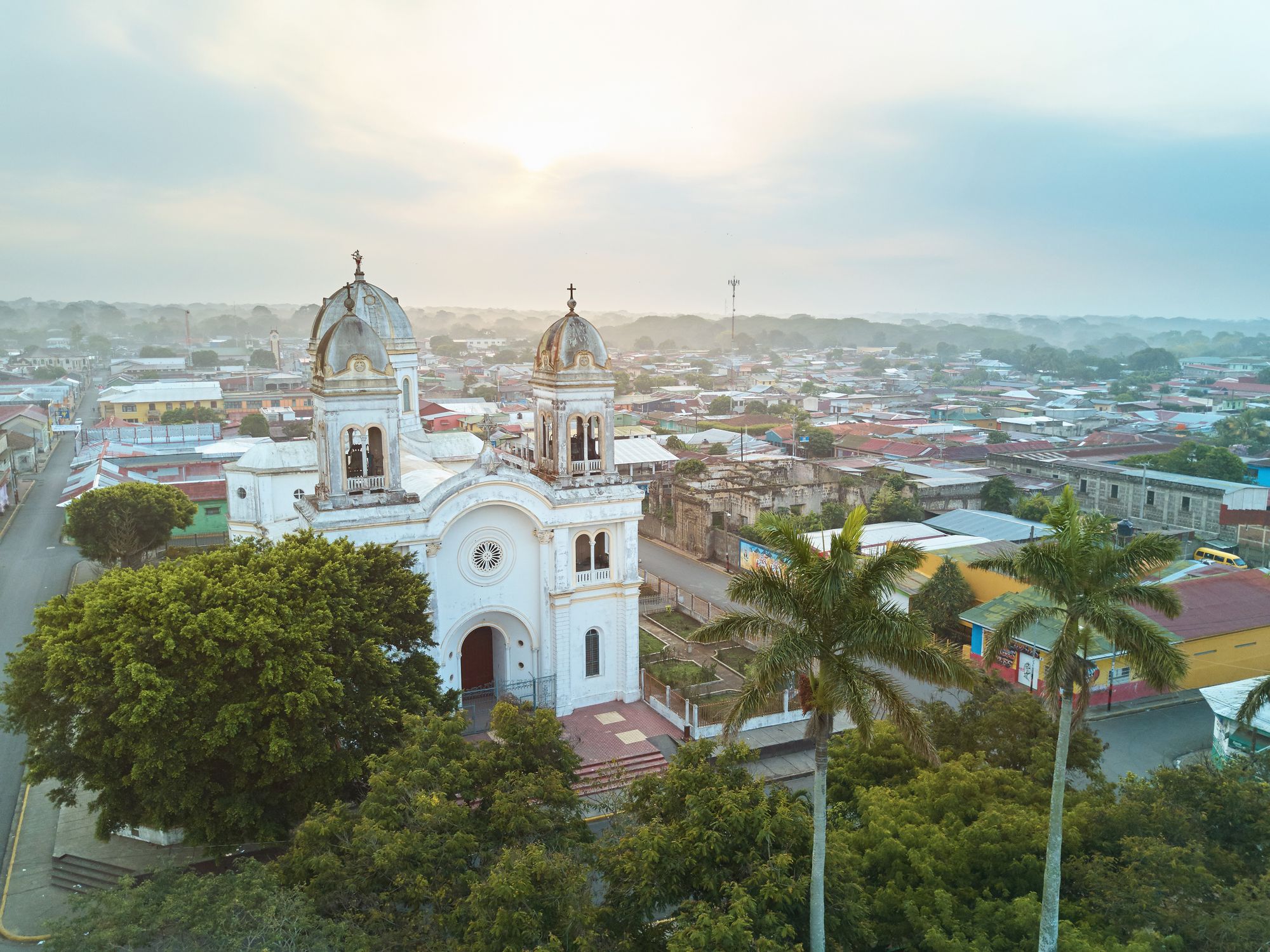 A captivating backdrop of central Diriamba