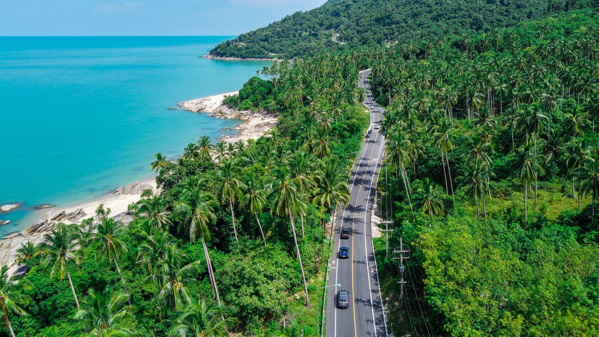 Một khung cảnh phía sau đầy lôi cuốn nhìn về khu trung tâm Sichon, Nakhon Si Thammarat