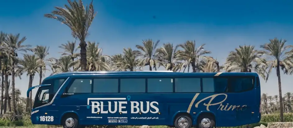 Blue Bus 将乘客送到其旅行目的地