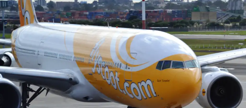 Scoot levando passageiros ao seu destino de viagem