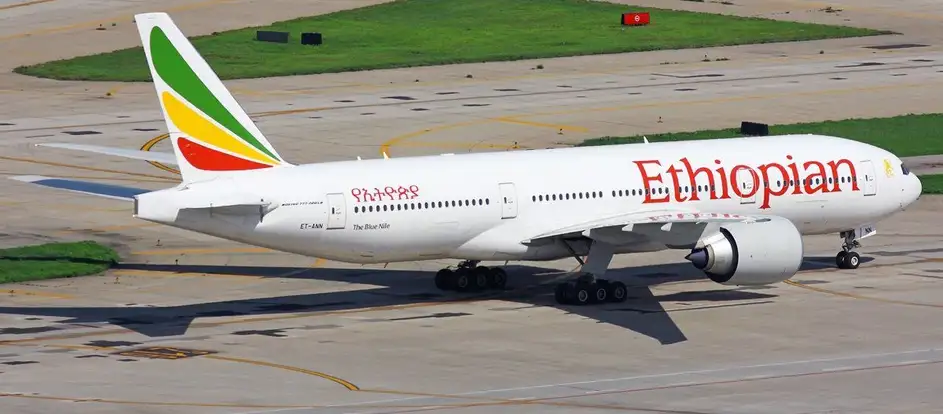Ethiopian Airlines levando passageiros ao seu destino de viagem