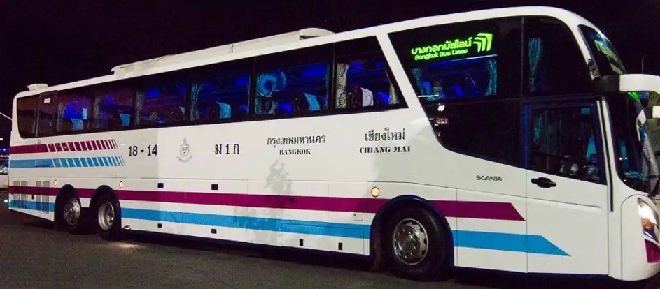 Bangkok Buslines bringing passengers to their travel destination