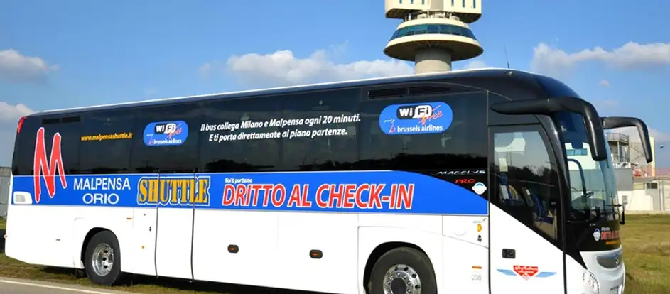 Malpensa Shuttle bringing passengers to their travel destination