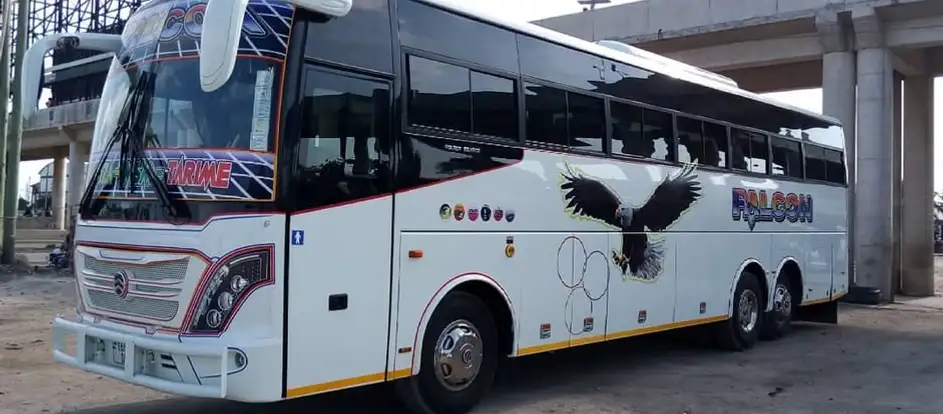 Falcon bringing passengers to their travel destination