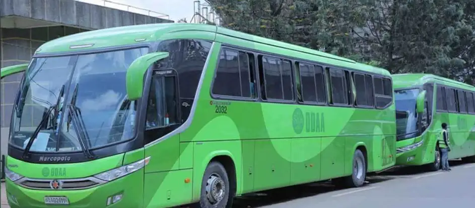 ODAA Bus Fahrgäste werden an ihr Ziel gebracht