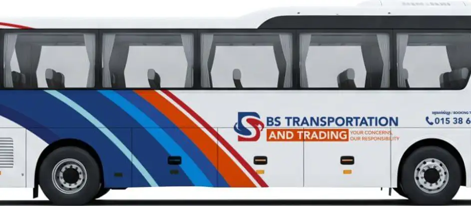 BS Bus Cambodia bringing passengers to their travel destination