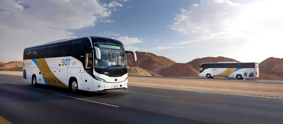 SAT Trans Bus Fahrgäste werden an ihr Ziel gebracht