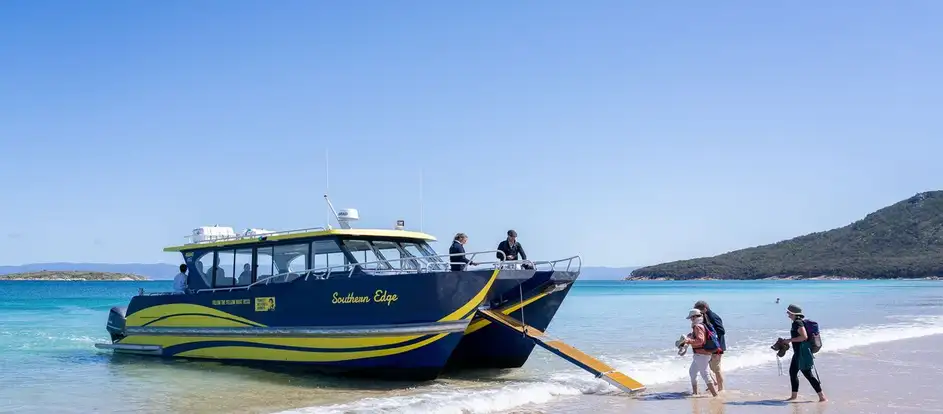 Pennicott Wilderness Journeys bringing passengers to their travel destination